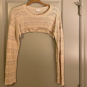 Knit crop cut out top